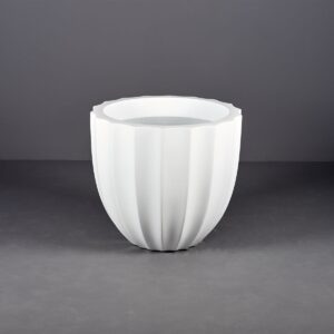 Santa Barbara Low Fluted Round Planter